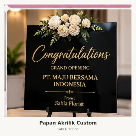 Papan Bunga Akrilik Indragiri Hulu